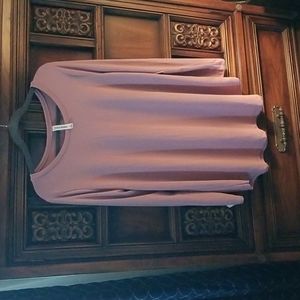 Pretty Deep Victorian Rose Pink, Zenana Premium Tee, w/detailing  lace & buttons